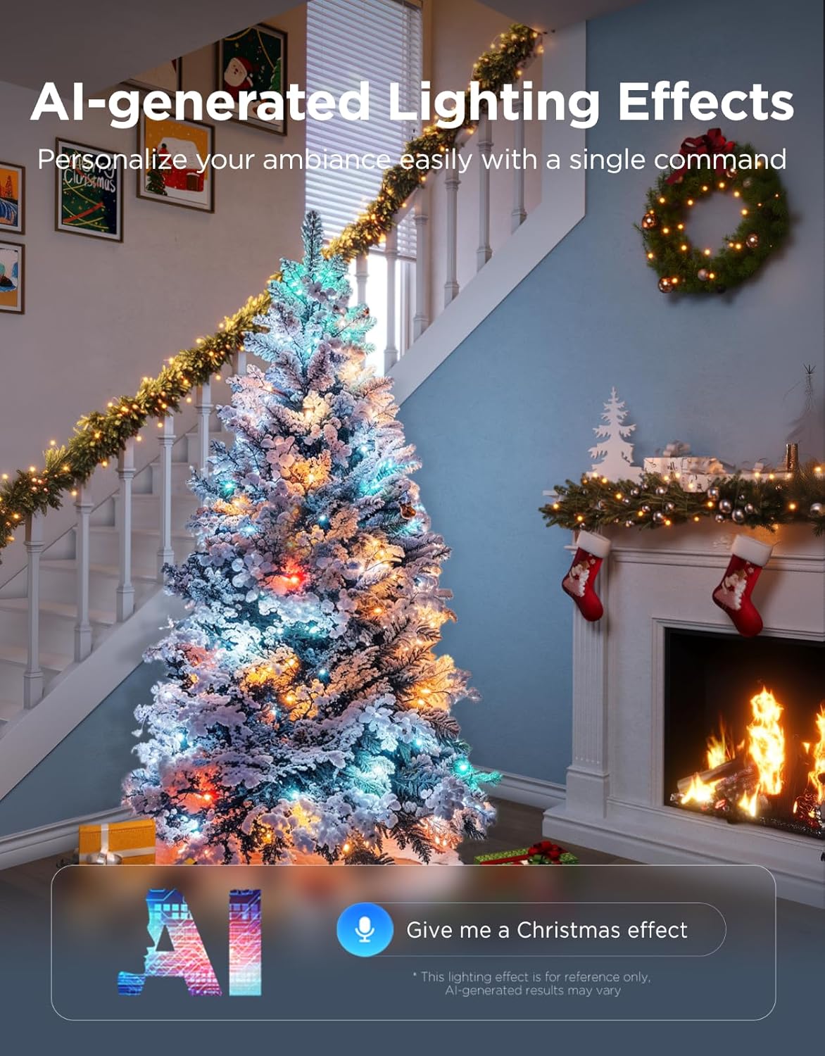 Christmas String Lights 30M RGBWIC 300 LEDs with App & Music Sync Green