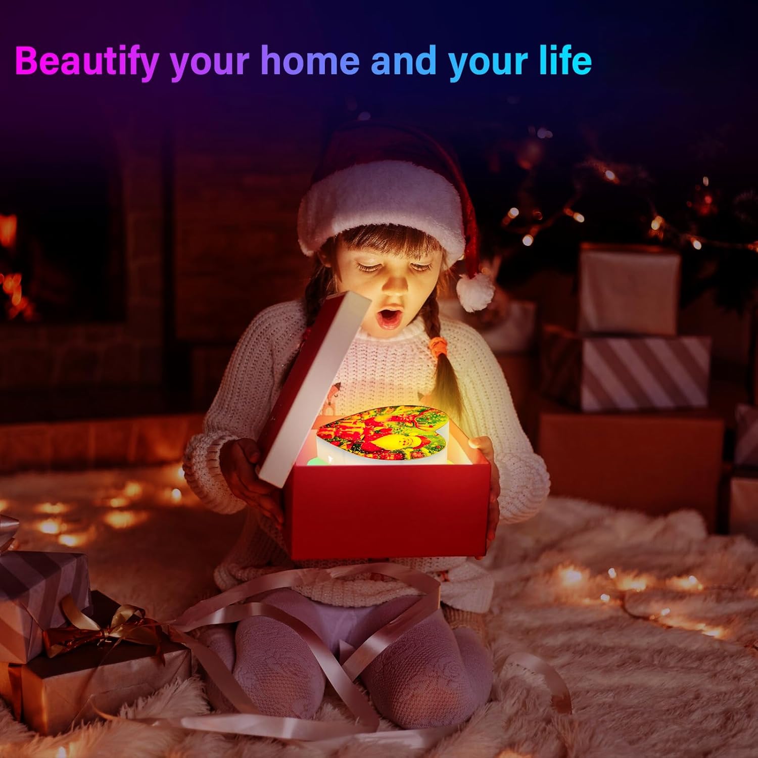RGB LED Happy New Year Letter Lights USB