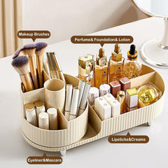 360° Rotating Makeup Organizer – Cosmetic Storage Display for Vanity, Dresser & Bathroom