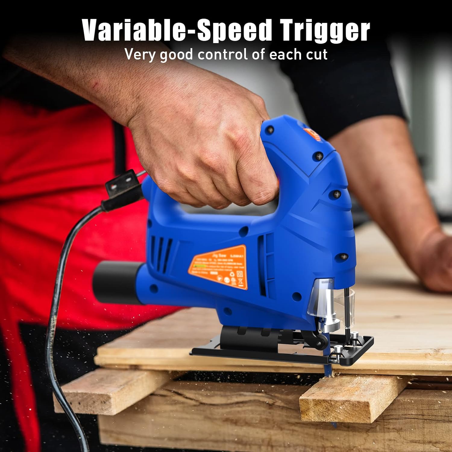 600W Electric Jigsaw 6 Speed 60mm Cutting Depth