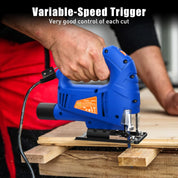 600W Electric Jigsaw 6 Speed 60mm Cutting Depth