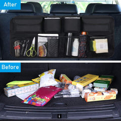Car Boot & Seat Back Organiser – Waterproof Multi-Pocket Travel Storage