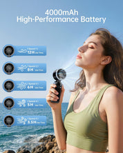 Portable Handheld Turbo Fan – 5-Speed Rechargeable Mini Fan