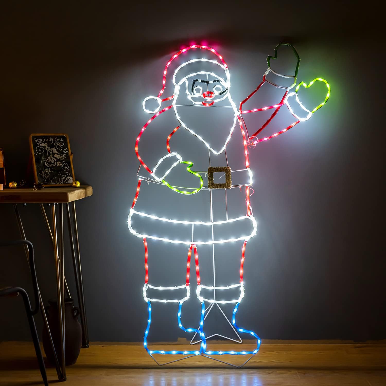 Easy-to-install Christmas Santa light with 16FT lead cable