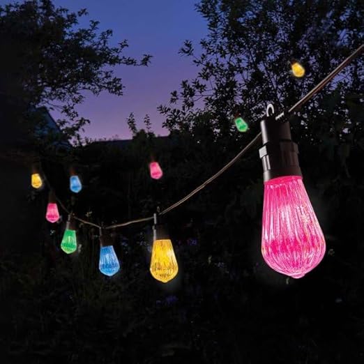 14M Outdoor Festoon Lights with Timer & Waterproof Bulbs