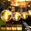 65.5ft Outdoor String Lights with Remote & Dimmable LEDs