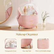 Multi-Function Makeup Case – Dustproof Cosmetic & Skincare Storage Box for Bathroom & Vanity