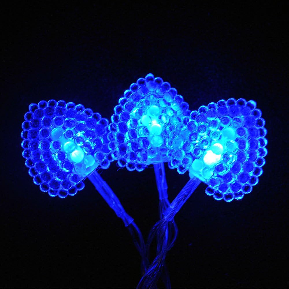 USB Powered 20 LED 2M Hearts shape Indoor LED Fairy Lights for PC, MAC, Phone charger (Warm White)