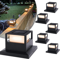 6 Pack Solar Post Cap Lights, Waterproof SMD LED for 4x4, 5x5, 6x6 Posts