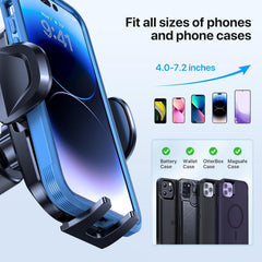 Miracase Black Car Phone Holder – Ultra Stable Double Steel-Hook Mount