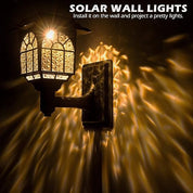 Solar Fence Lights, Outdoor LED Solar-Powered Wall Lights, Waterproof Garden Lights for Patio & Yard, Warm White (4 Pack)