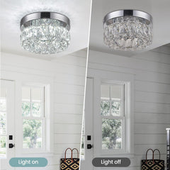 20 cm Modern Crystal Chandelier Ceiling Light Fixture for Hallway Foyer