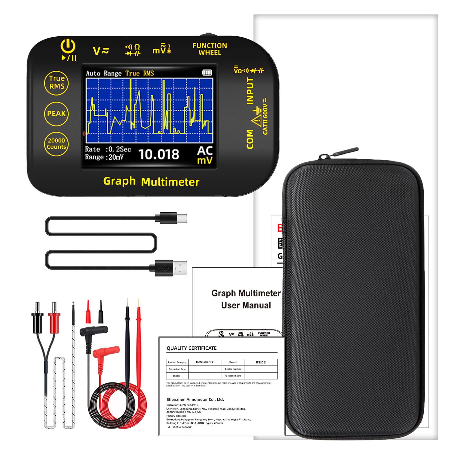 Digital Multimeter Tester 20000 Counts with Recording Mode