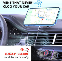 OHLPRO Red Magsafe Car Mount Charger for iPhone 16/15/14/13 Series, 15W Fast Charging