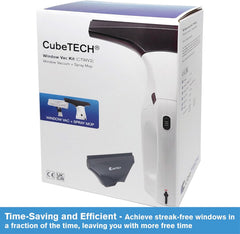Cordless Window Vacuum Cleaner – CubeTECH Silver & White, Handheld