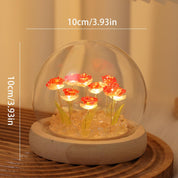 Rose Flower Night Lamp with Soft LED Light – Cute Battery Powered Bedroom Decor Gift