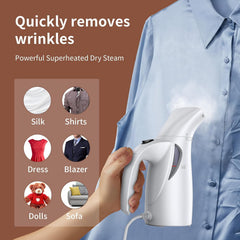 Handheld Steamer for Clothes, Steamers for Clothing Portable Mini, 700W, Strong Penetrating Steam, Removes Wrinkle, 15min Continuous Steam Iron, for Travel, Home, Office