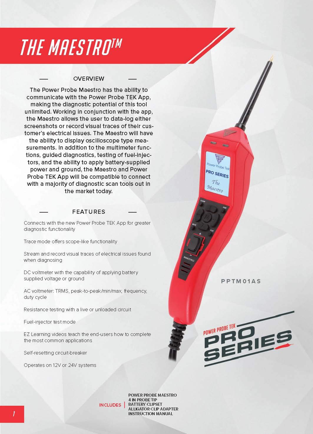 Automotive Circuit Tester with Multimeter Functions