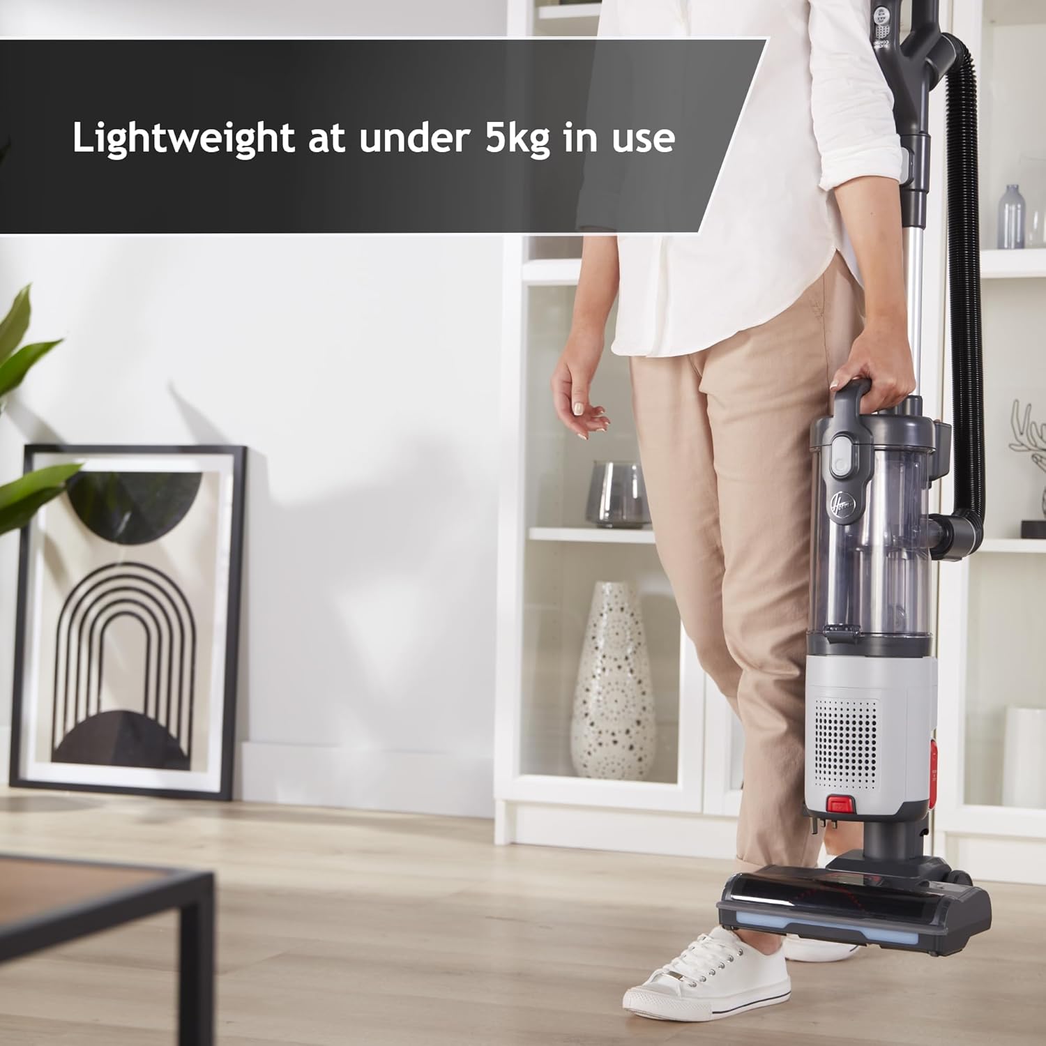 Hoover HL4 Grey Upright Vacuum Cleaner with LED & Anti Hair Wrap
