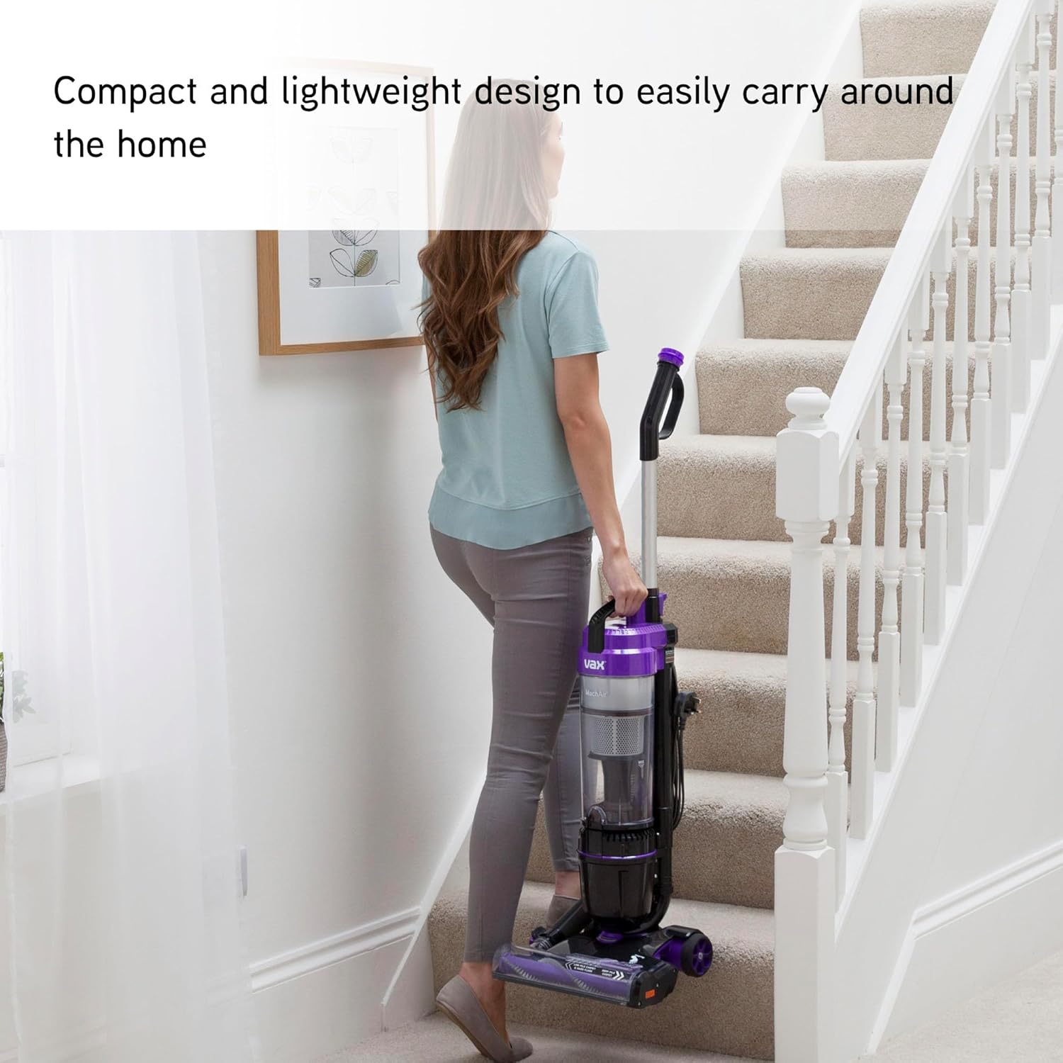 Vax Mach Air Upright Vacuum Cleaner Purple 1.5L 820W Lightweight