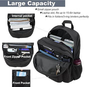 Classic Travel Laptop Backpack – Anti-Theft USB Charging Bag for Men & Women, Black
