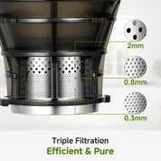 Automatic Cold Press Juicer 250W 145MM Wide Chute 2L Capacity Grey