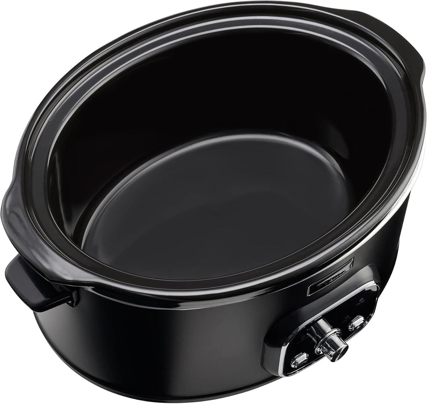 Cooks Professional 6.5L Digital Slow Cooker with Glass Lid, Cool Touch Handles, 2 Heat Settings, Keep Warm & Delay Timer – Black