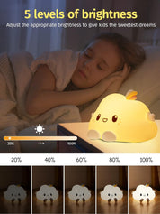 16 Colors Baby Night Light, Dimmable Cloud Light with Remote Control, Rechargeable Nightlights for Kids Bedroom, Adorable Child Night Light for Relaxing Sleep