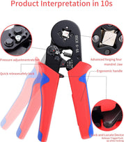 Ferrule Crimping Tool Kit 0.25-10mm² with 1250 Terminals
