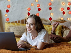 Rose Flower LED String Lights, 9.8ft Battery Operated Fairy Garland for Romantic Home & Event Décor