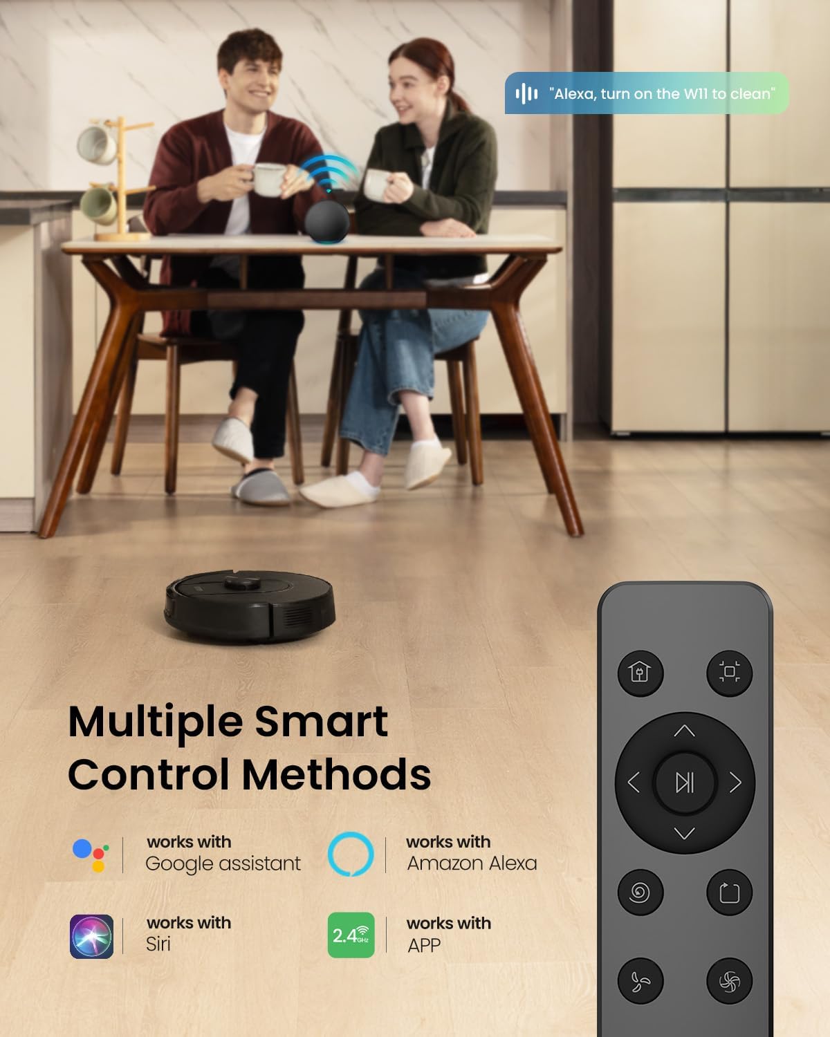 Vexilar Robot Vacuum with Mop – Self-Emptying, 6000Pa Suction, 180 Min Runtime