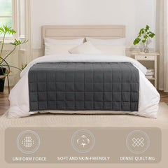 Good Nite 8kg Weighted Blanket – Grey Heavy Blanket for Adults, Improves Sleep, 150x200cm