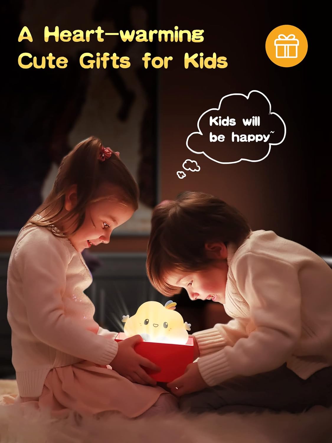 16 Colors Baby Night Light, Dimmable Cloud Light with Remote Control, Rechargeable Nightlights for Kids Bedroom, Adorable Child Night Light for Relaxing Sleep