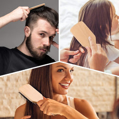 Bristle Paddle Hairbrush for Thick, Curly & Wavy Hair – Reduces Frizz & Breakage