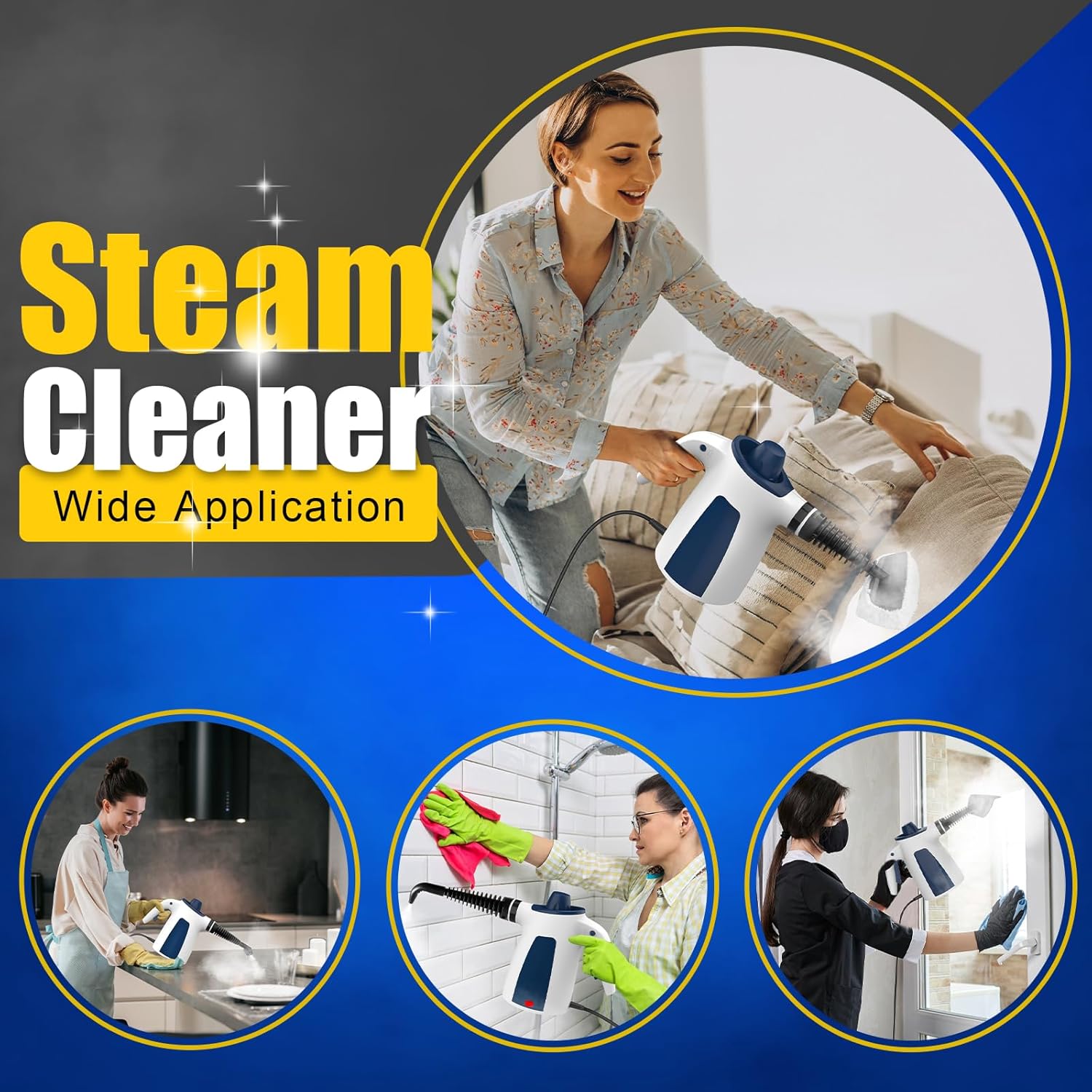 Handheld Steam Cleaner 1050W 12-Piece Kit