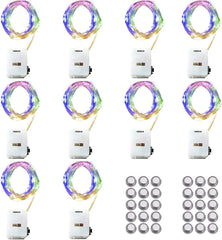 10 Pack LED Fairy Lights 3M/30 LEDs Battery Operated String Lights 3 Twinkle Lighting Modes Copper Wire Lights