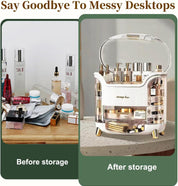Makeup Storage Organiser with Clear Lid – Dustproof Skincare & Cosmetic Drawers