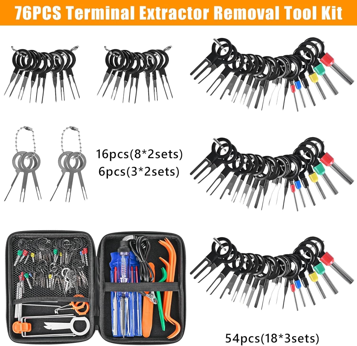 Terminal Removal Kit 96Pcs Depinning Tool Set