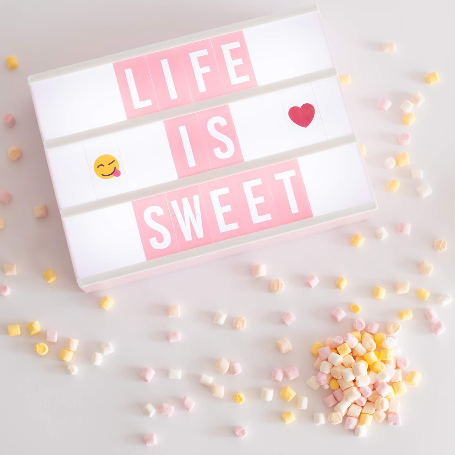 Pink A4 LED Cinema Light Box with Letters