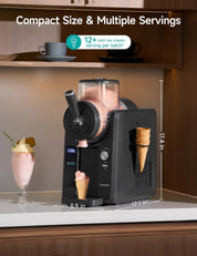 F3 Slushie & Ice Cream Maker Machine – 5 Preset Modes for Slushie, Soft Ice Cream, Spiked Drinks, Cold Drinks & Milkshakes