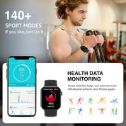 Smart Watch for Women Men with Call Function, 1.85" Touchscreen, Fitness Tracker