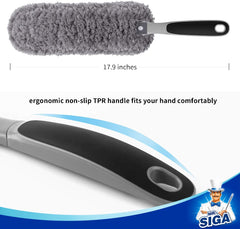 MR.SIGA Microfiber Duster – Reusable, Washable Cleaning Duster in Grey