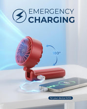 Portable Handheld Fan 4000mAh 6-Speed Foldable Mini Fan