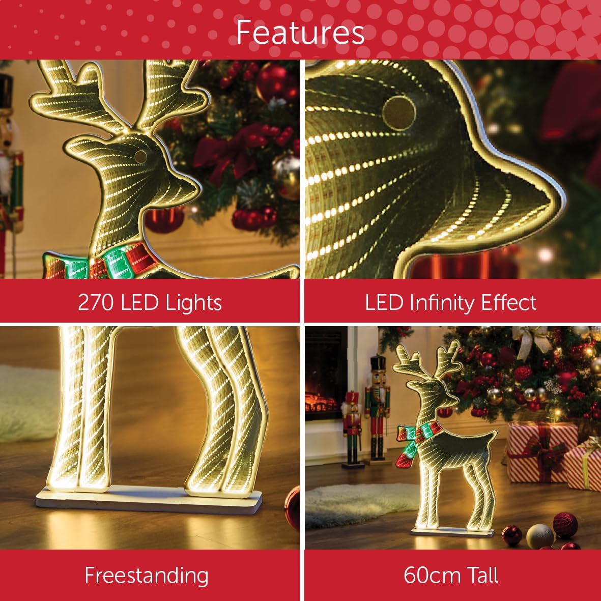 Freestanding elf LED decoration for indoor use