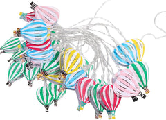 Multicolor Hot Air Balloon String Lights,Balloon Hanging Garland Hot Air Balloon Decorations String Banners Battery Operated for Wedding Birthday