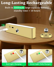 Wireless Rechargeable Wall Light Battery Operated Indoor Lamp Gold