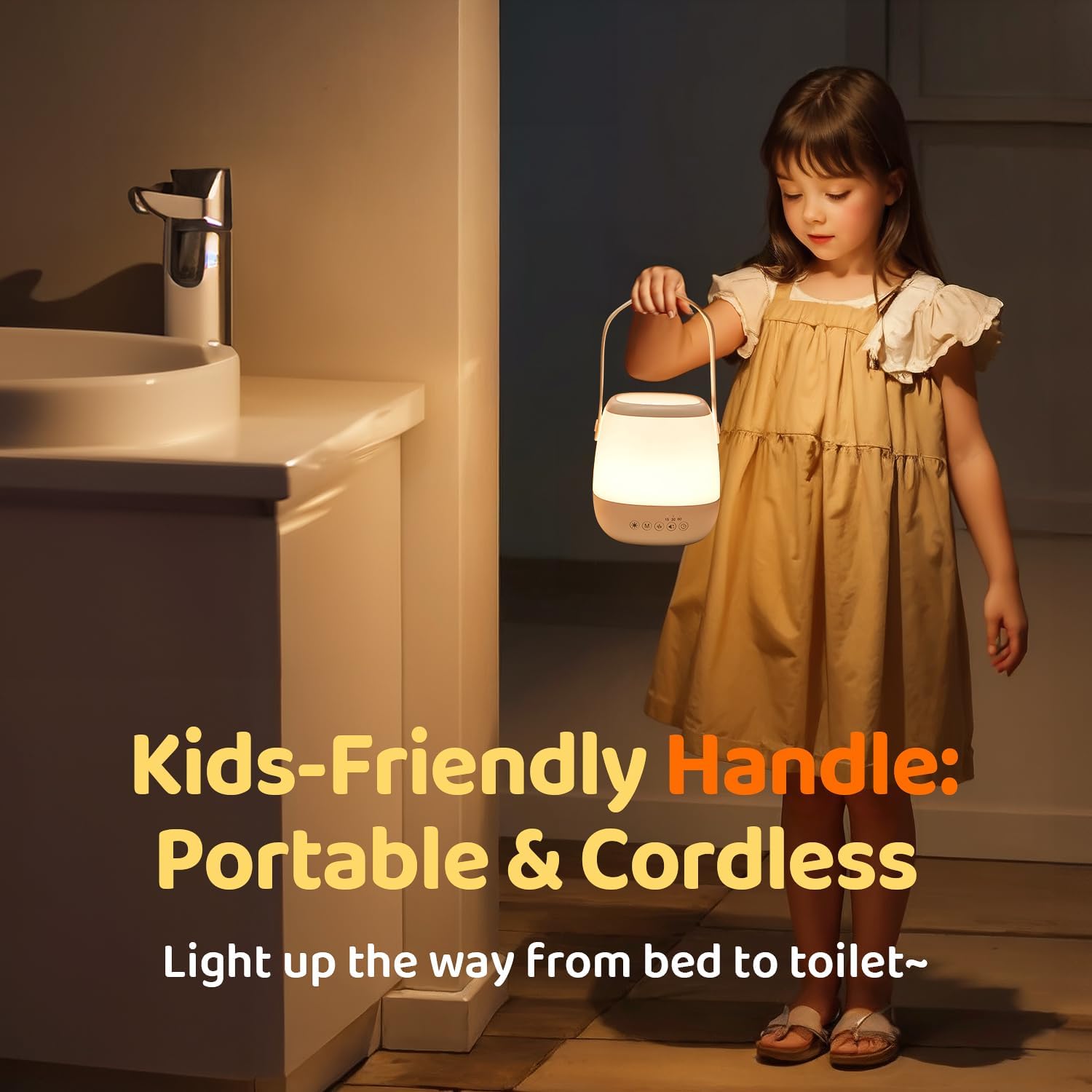 Night Light for Kids with 12 White Noise & 35 RGB Lighting Modes - Rechargeable & Dimmable Baby Night Light Lamp