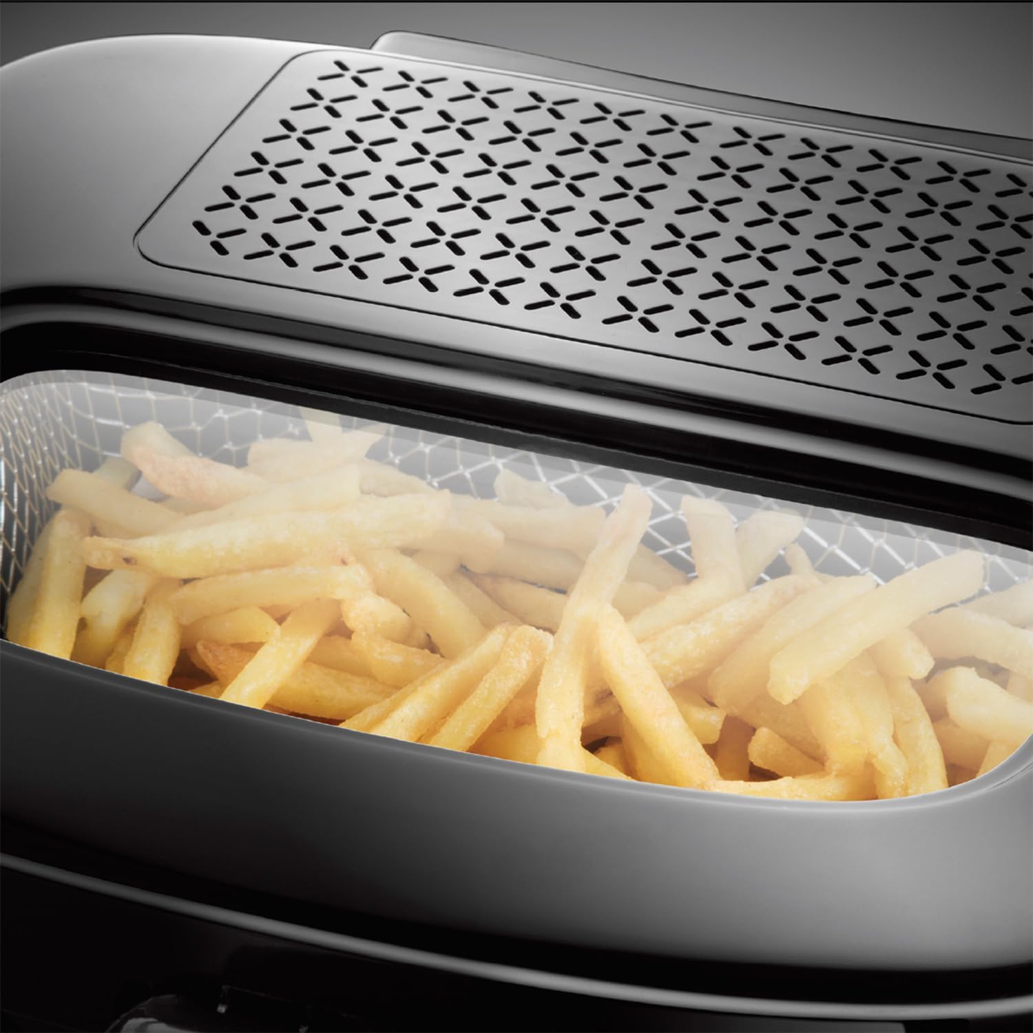 Electric Deep Fat Fryer – 2.5L Capacity, Adjustable Thermostat, Non-Stick Pan, Odour Filter, 1800W, Large Window