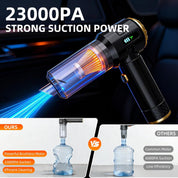 Handheld Vacuum Cleaner 23000Pa Cordless Car & Home Black Gold