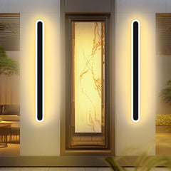 Outdoor Modern Wall Light - 60CM, 18W 1100LM Long Strip Wall Sconce with 3000K Warm White Light, IP65 Rainproof for Porch, Garden, Patio, and Garage